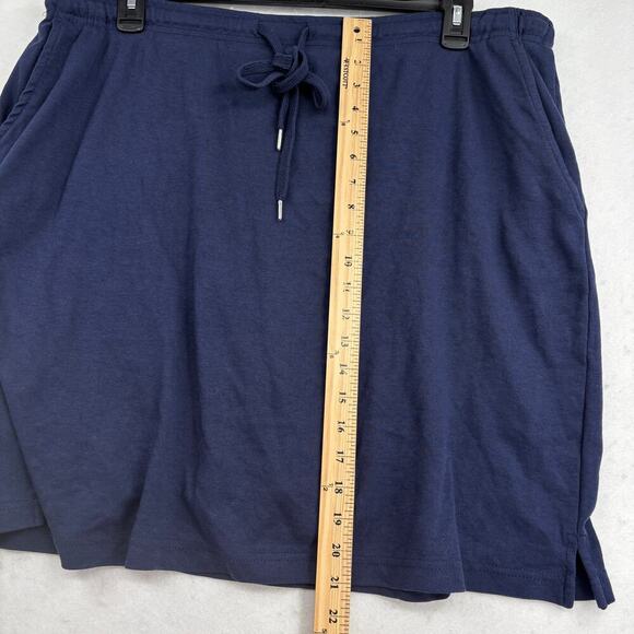 Woman Within Skort Size 2X Navy Blue Shorts Lining Pull On Pockets Stretch - Picture 7 of 9